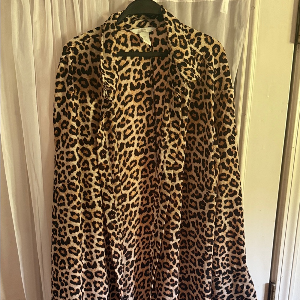 H&M Leopard Print Midi Dress